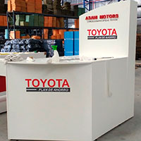 fabrica de stands con letras corporeas ploteado